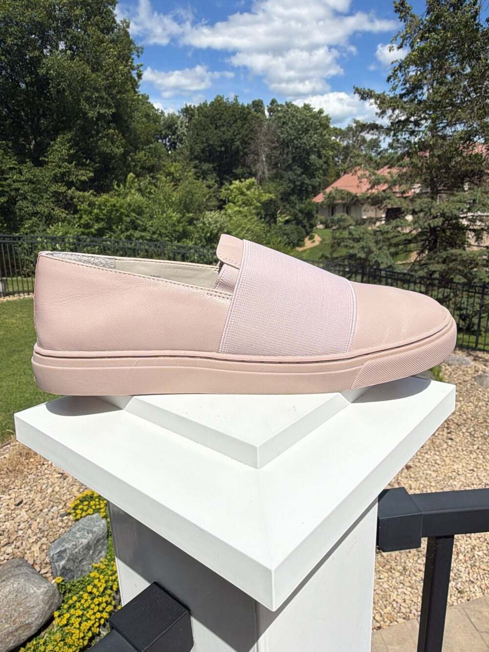 Lori Goldstein Collection Li-Brint Leather Slip-On Sneakers Size 8M